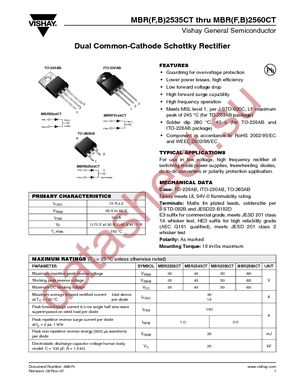 MBRB2535CTTRL datasheet  